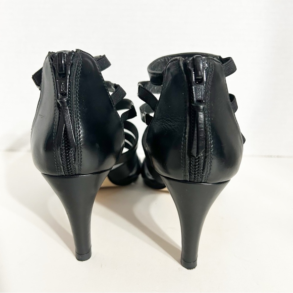 Stuart Weitzman Strappy 🖤 Leather Gladiator Type Sandals Zip Heel Leather Sole - Picture 9 of 14